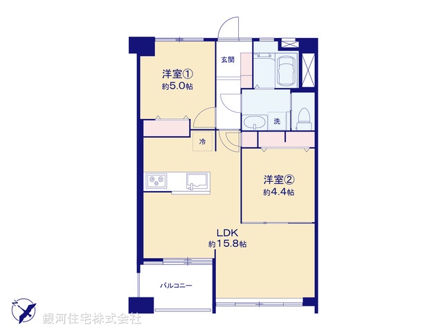 G00377157 東京都品川区南大井６丁目 中古マンション 4499万円【間取図】