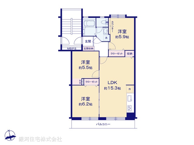 G00377212 埼玉県朝霞市溝沼５丁目 中古マンション 1780万円【間取図】