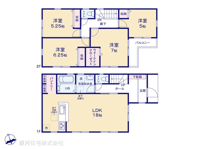 G00377335 千葉県船橋市坪井西１丁目 新築一戸建て 3880万円【間取図】