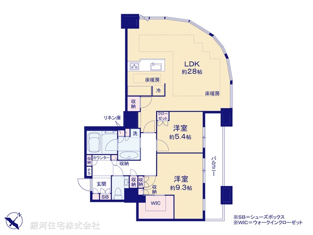 G00377375 東京都港区東新橋１丁目 中古マンション 3億4900万円【間取図】