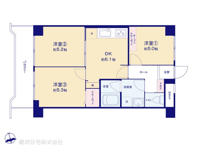 G00377387 東京都品川区南大井３丁目 中古マンション 3380万円【間取図】
