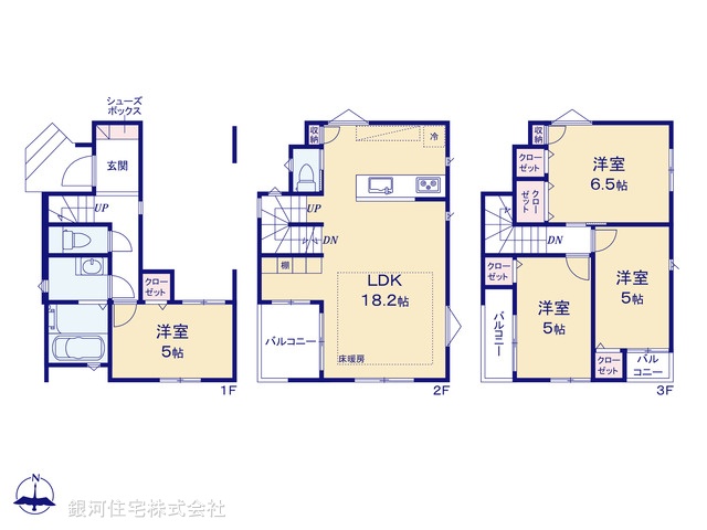G00377408 埼玉県新座市栗原３丁目 新築一戸建て 4380万円【間取図】
