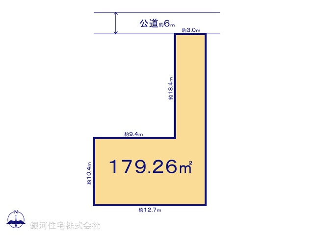 G00377414 神奈川県平塚市唐ヶ原 土地 1500万円【区画図】