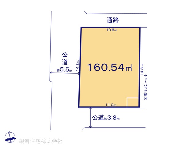 G00377435 千葉県鎌ヶ谷市南初富２丁目 土地 3200万円【区画図】