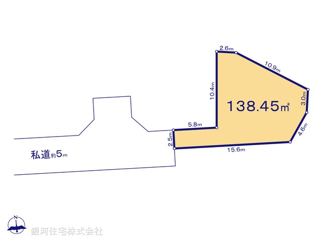 G00377450 神奈川県藤沢市本藤沢２丁目 土地(建築条件付土地) 3680万円【区画図】