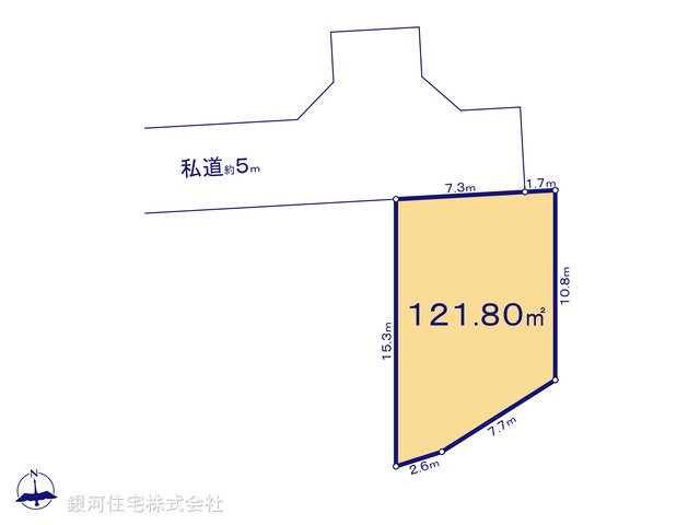 G00377452 神奈川県藤沢市本藤沢２丁目 土地(建築条件付土地) 3680万円【区画図】