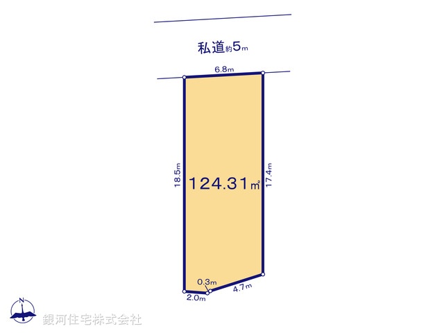 G00377454 神奈川県藤沢市本藤沢２丁目 土地(建築条件付土地) 3680万円【区画図】