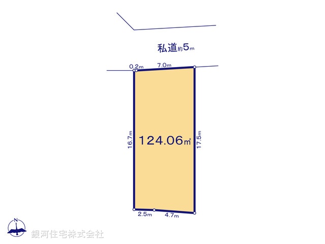 G00377456 神奈川県藤沢市本藤沢２丁目 土地(建築条件付土地) 3480万円【区画図】