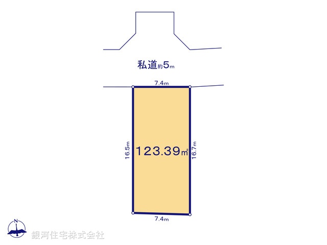 G00377457 神奈川県藤沢市本藤沢２丁目 土地(建築条件付土地) 3480万円【区画図】