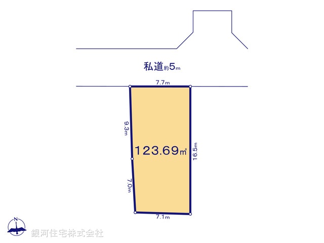 G00377458 神奈川県藤沢市本藤沢２丁目 土地(建築条件付土地) 3480万円【区画図】