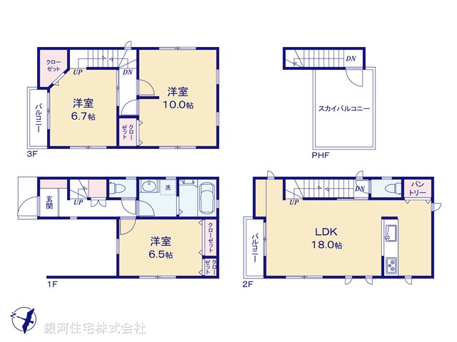 G00377496 埼玉県さいたま市浦和区元町１丁目 新築一戸建て 6880万円【間取図】