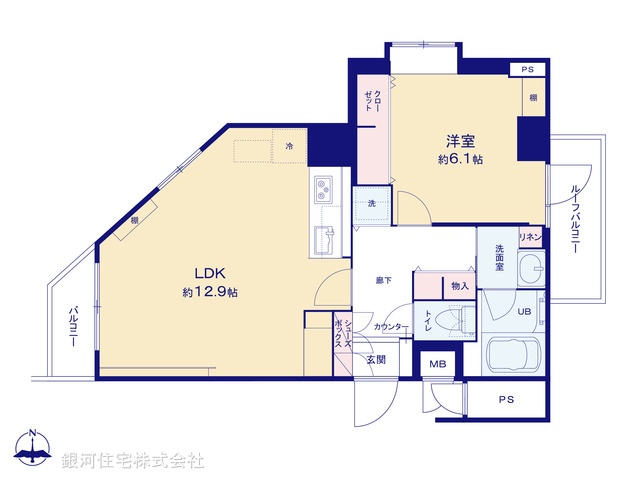 G00377507 東京都三鷹市下連雀３丁目 中古マンション 3899万円【間取図】