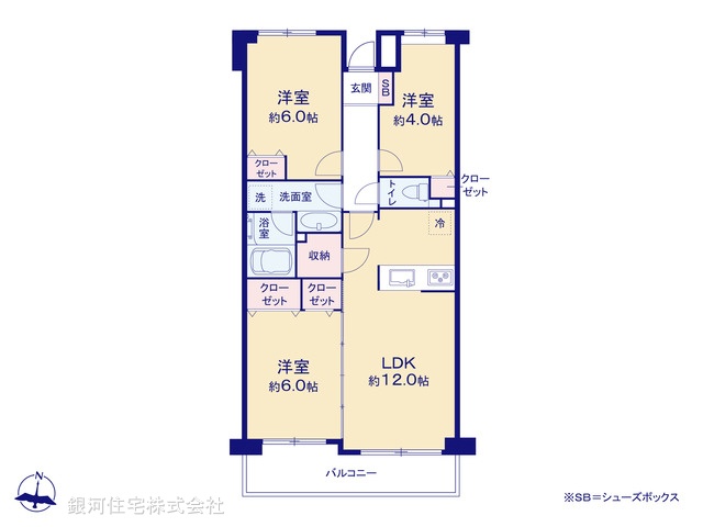 G00377587 神奈川県藤沢市片瀬１丁目 中古マンション 3780万円【間取図】