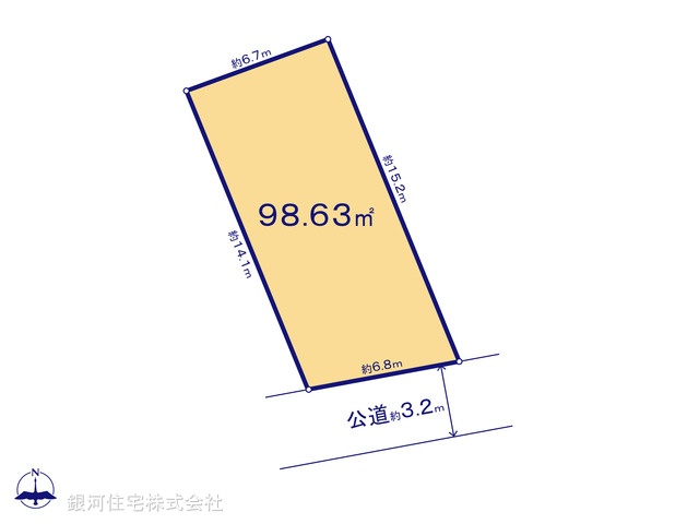 G00377602 神奈川県相模原市中央区上溝７丁目 土地 2280万円【区画図】