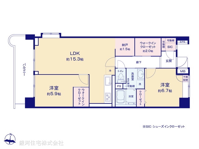 G00377614 東京都墨田区横川５丁目 中古マンション 7990万円【間取図】