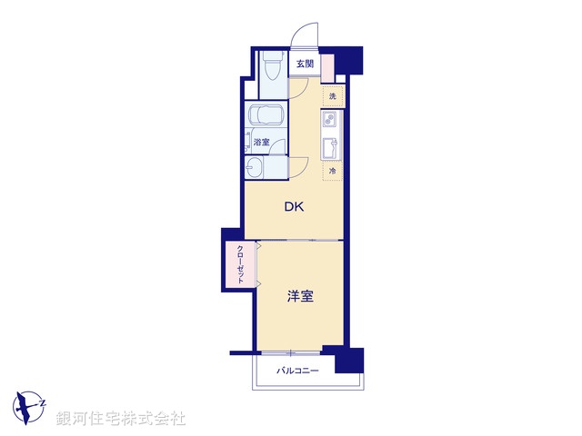 G00377623 東京都大田区蒲田５丁目 中古マンション 2580万円【間取図】