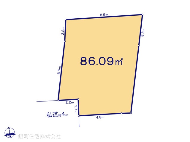G00377624 神奈川県伊勢原市高森 土地 1180万円【区画図】