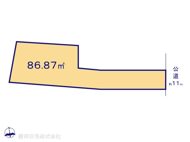 G00377632 東京都江戸川区平井７丁目 土地 4430万円【区画図】
