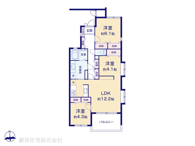 G00377653 東京都調布市佐須町２丁目 中古マンション 4280万円【間取図】