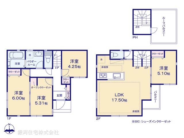 G00377710 埼玉県川口市末広２丁目 新築一戸建て 3980万円【間取図】