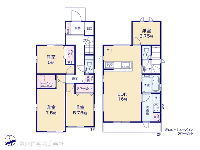 G00377713 千葉県千葉市花見川区瑞穂３丁目 新築一戸建て 4490万円【間取図】