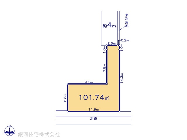 G00377718 埼玉県さいたま市中央区八王子５丁目 土地 2080万円【区画図】
