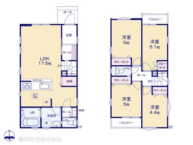 G00377741 埼玉県川口市元郷３丁目 新築一戸建て 5599万円【間取図】