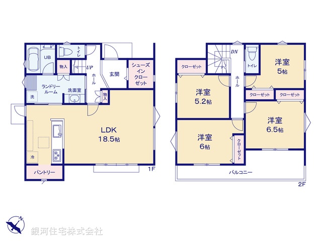 G00377765 神奈川県横浜市金沢区釜利谷西４丁目 新築一戸建て 5680万円【間取図】
