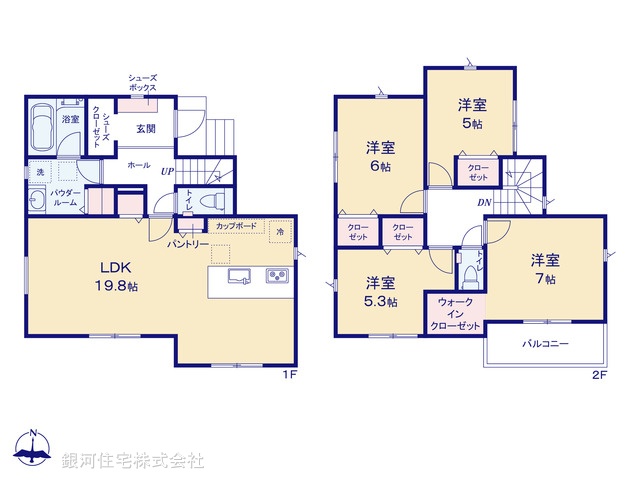 G00377784 神奈川県平塚市田村６丁目 新築一戸建て 3980万円【間取図】