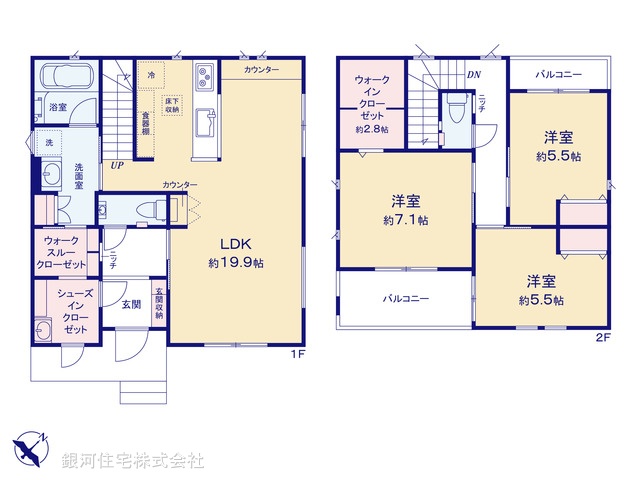 G00377846 埼玉県和光市南１丁目 新築一戸建て 6430万円【間取図】