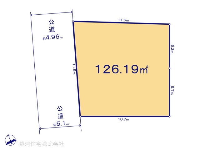 G00377878 千葉県流山市流山３丁目 土地 2988万円【区画図】