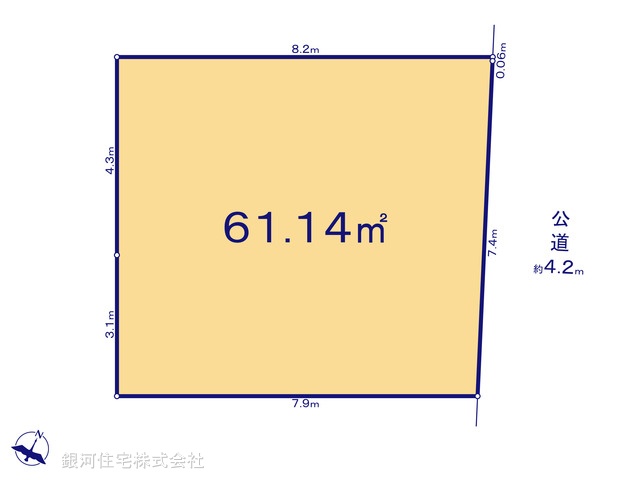 G00377949 埼玉県所沢市弥生町 土地(建築条件付土地) 2511万円【区画図】