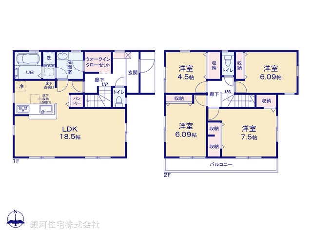G00377979 神奈川県小田原市国府津 新築一戸建て 3780万円【間取図】