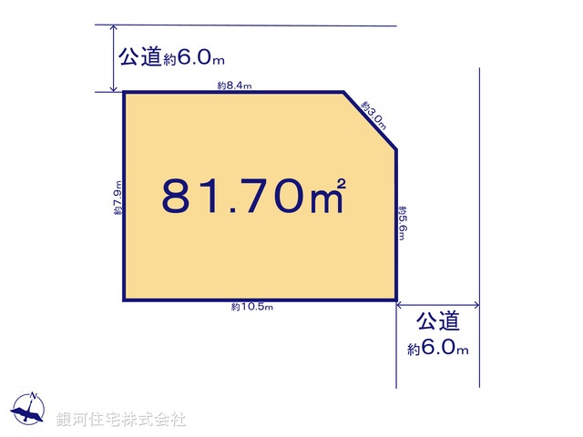 G00378026 千葉県船橋市西習志野１丁目 土地(建築条件付土地) 2380万円【区画図】