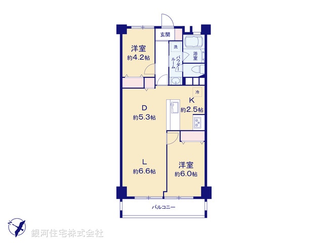 G00378117 東京都羽村市神明台２丁目 中古マンション 1599万円【間取図】