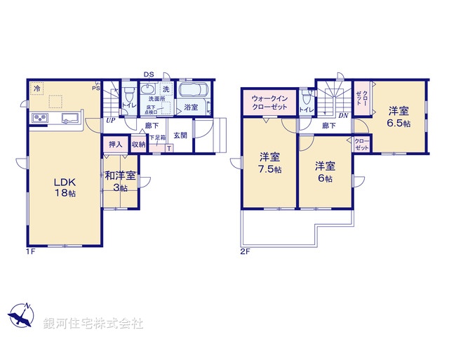 G00378152 埼玉県桶川市大字加納 新築一戸建て 3390万円【間取図】