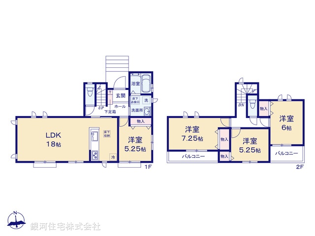 G00378180 埼玉県狭山市柏原 新築一戸建て 3590万円【間取図】