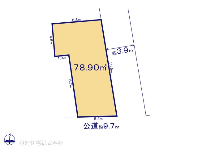 G00378202 神奈川県横浜市中区千代崎町２丁目 土地 4980万円【区画図】