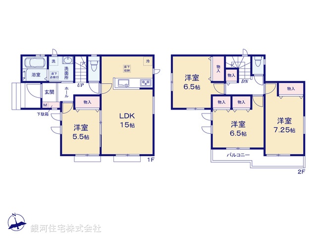 G00378367 埼玉県八潮市大字柳之宮 新築一戸建て 4290万円【間取図】