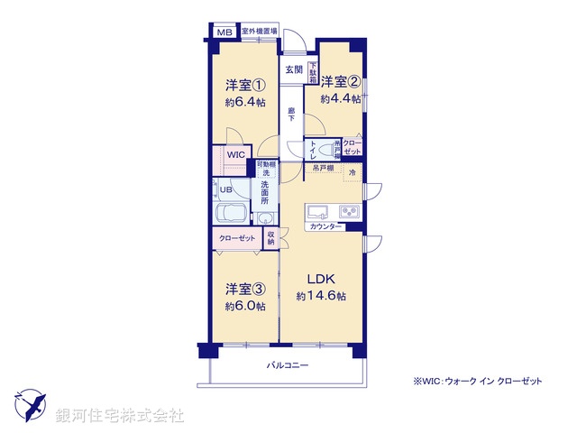G00378632 千葉県船橋市習志野台１丁目 中古マンション 2580万円【間取図】