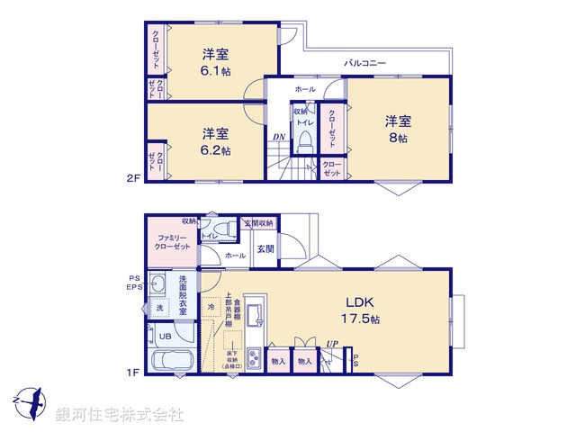 G00378682 千葉県松戸市東平賀 新築一戸建て 4290万円【間取図】