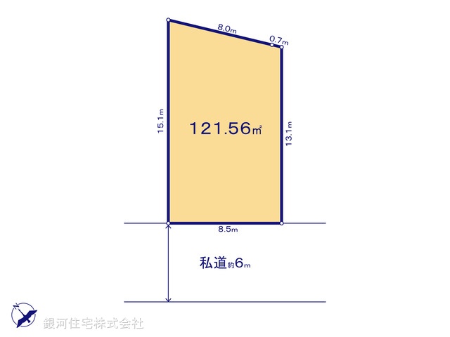 G00378725 千葉県船橋市松が丘１丁目 土地(建築条件付土地) 2000万円【区画図】