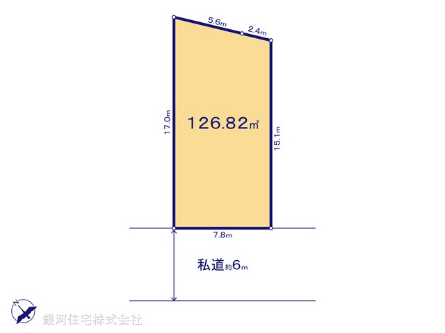 G00378726 千葉県船橋市松が丘１丁目 土地(建築条件付土地) 2000万円【区画図】