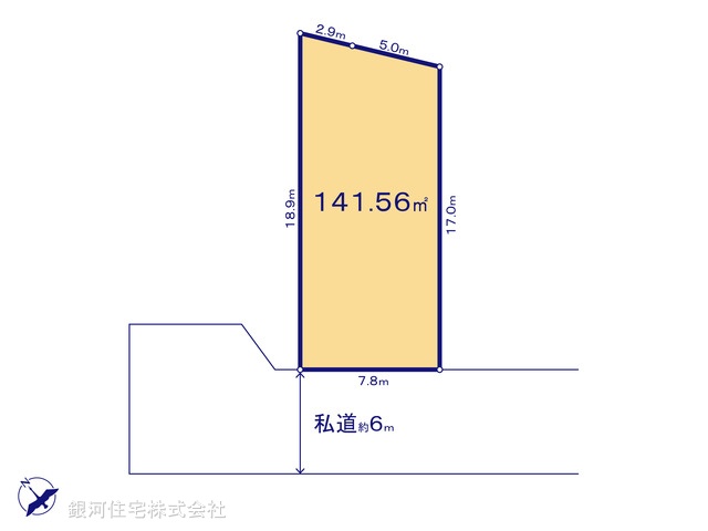 G00378727 千葉県船橋市松が丘１丁目 土地(建築条件付土地) 2100万円【区画図】