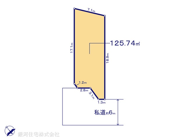 G00378728 千葉県船橋市松が丘１丁目 土地(建築条件付土地) 2100万円【区画図】