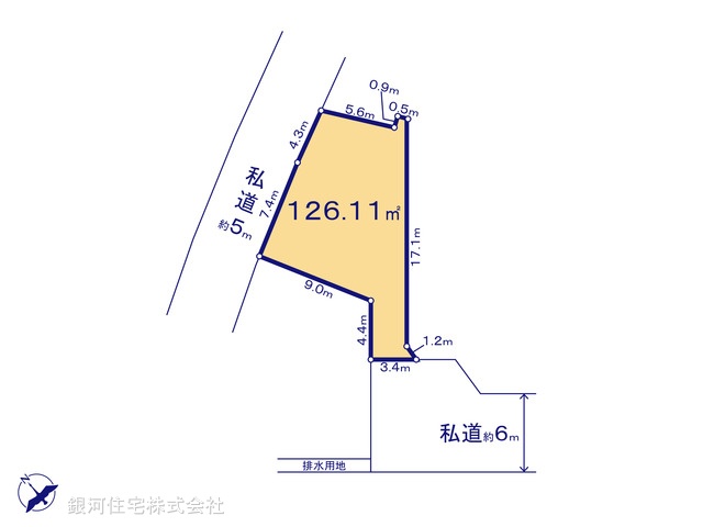 G00378729 千葉県船橋市松が丘１丁目 土地(建築条件付土地) 1600万円【区画図】