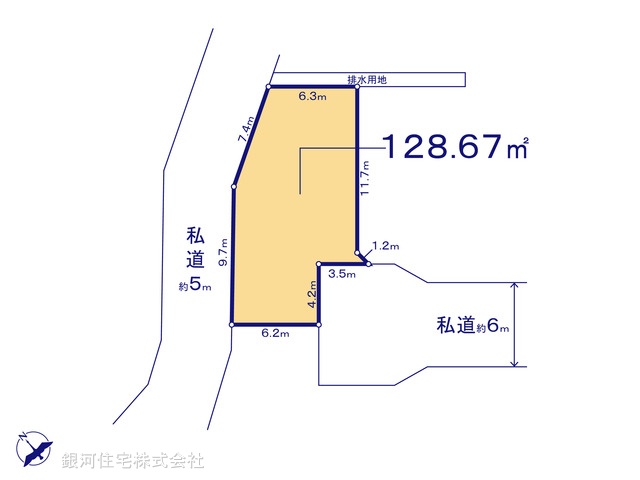 G00378731 千葉県船橋市松が丘１丁目 土地(建築条件付土地) 1700万円【区画図】
