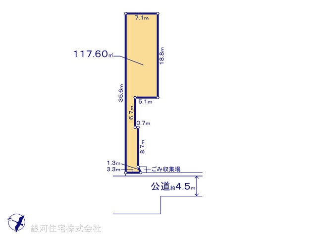 G00378740 千葉県市川市柏井町３丁目 土地(建築条件付土地) 2190万円【区画図】