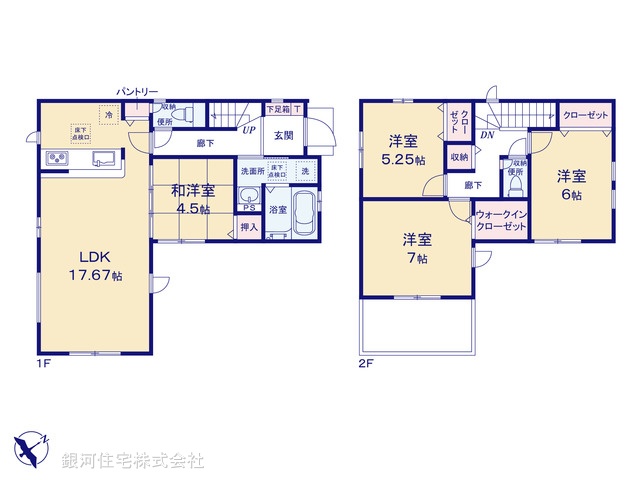 G00378843 千葉県船橋市三咲８丁目 新築一戸建て 3390万円【間取図】