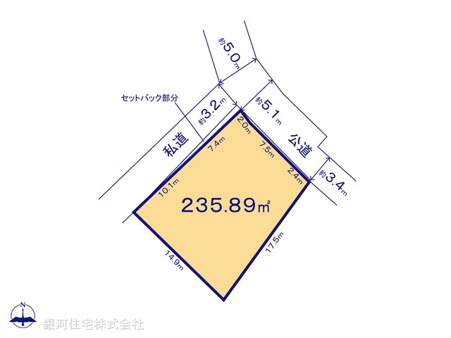 G00379085 千葉県船橋市西船５丁目 土地 9880万円【区画図】